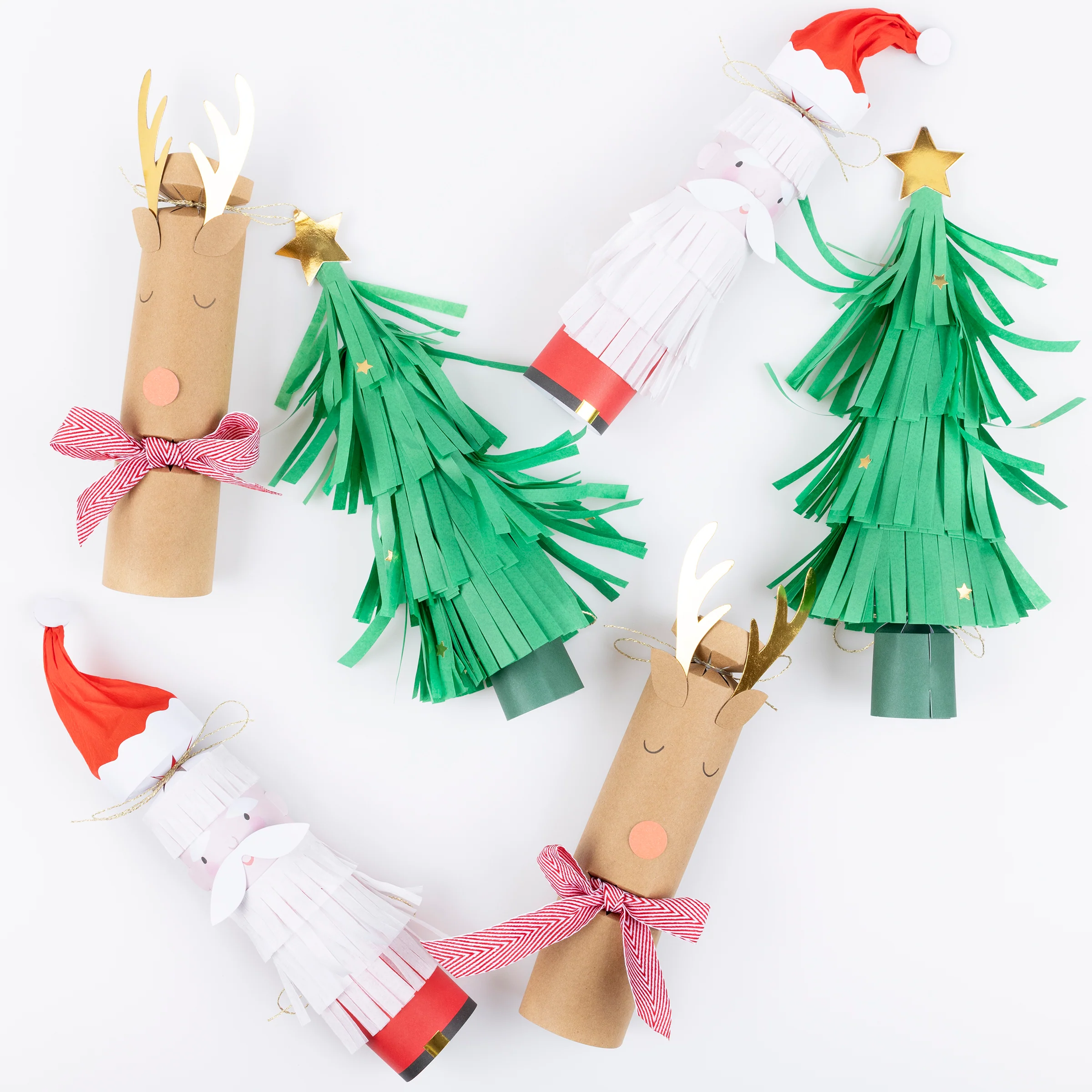 Santa, Reindeer & Tree Crackers (x 6) - Image 5