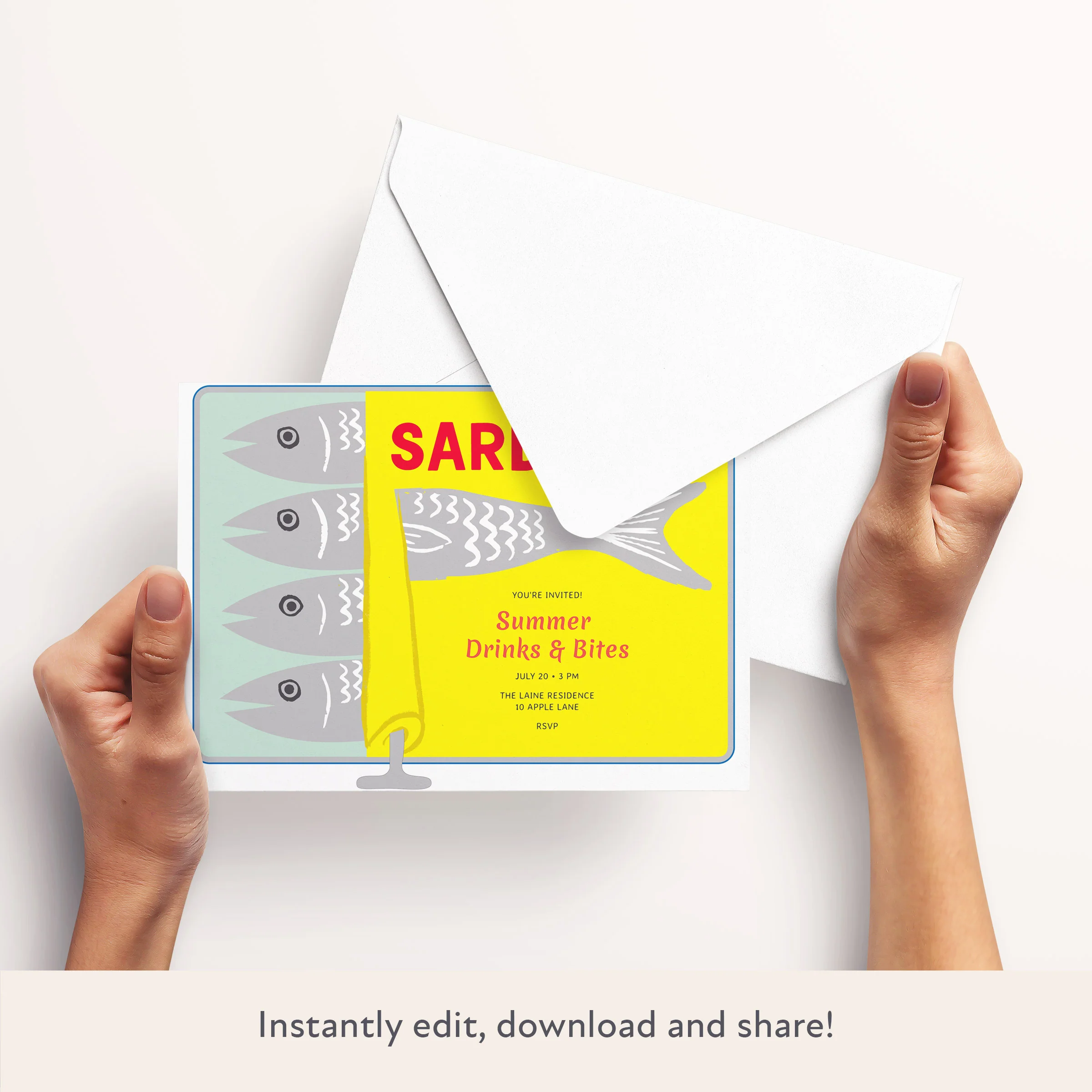 Sardines Download & Print Invitation - Image 3