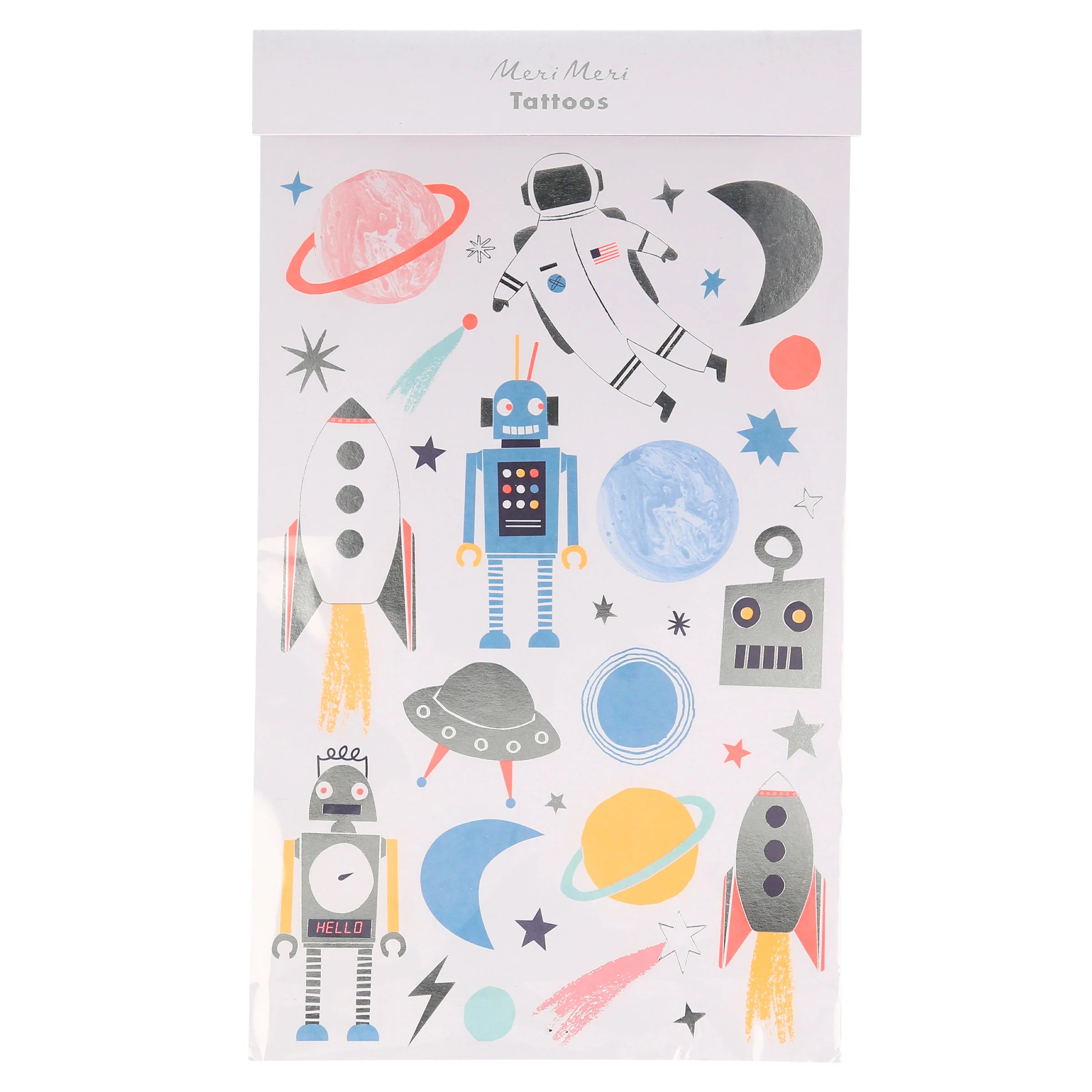 Space Temporary Tattoo Sheets (x 2 sheets)