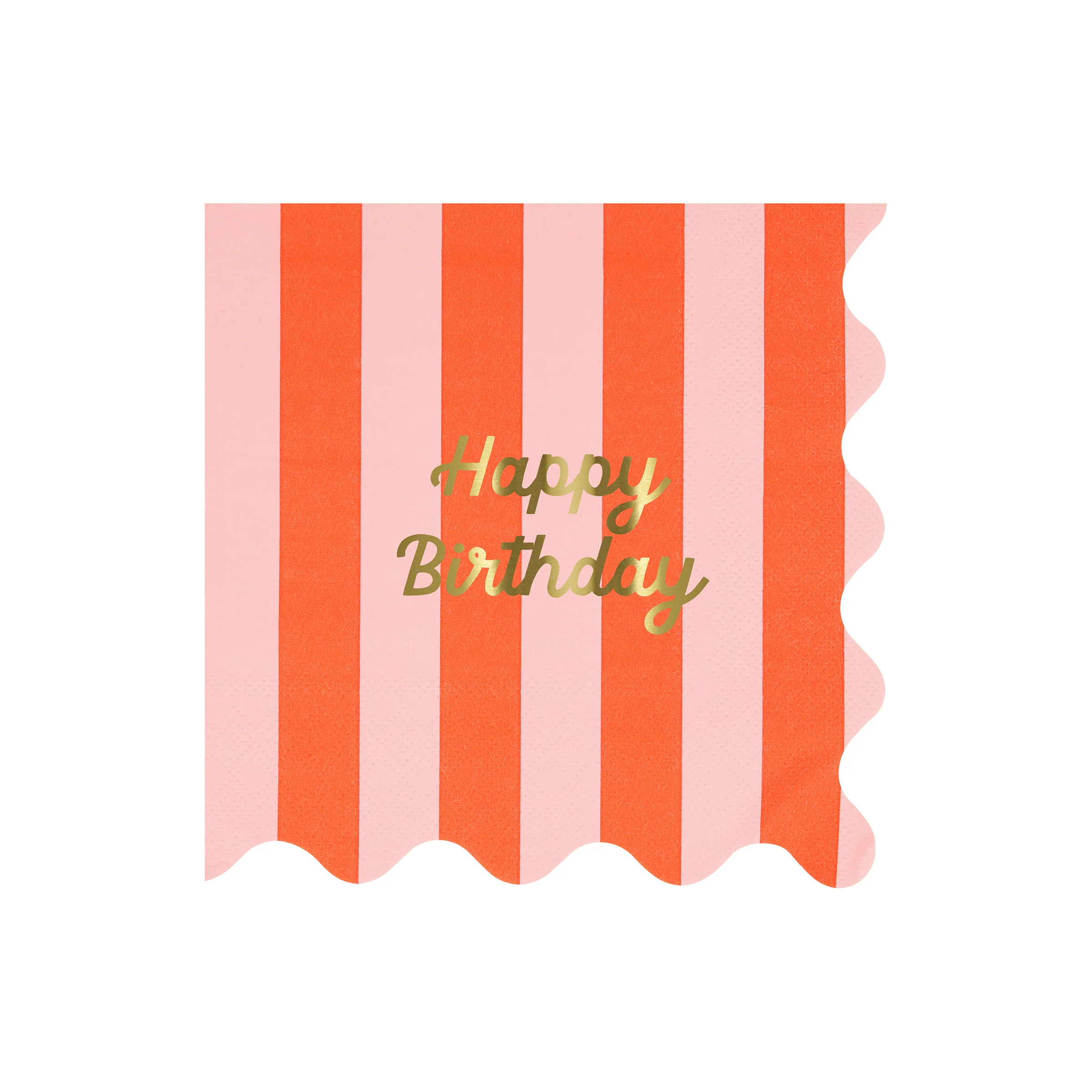 Stripe Happy Birthday Large Napkins (x 16) - Image 11