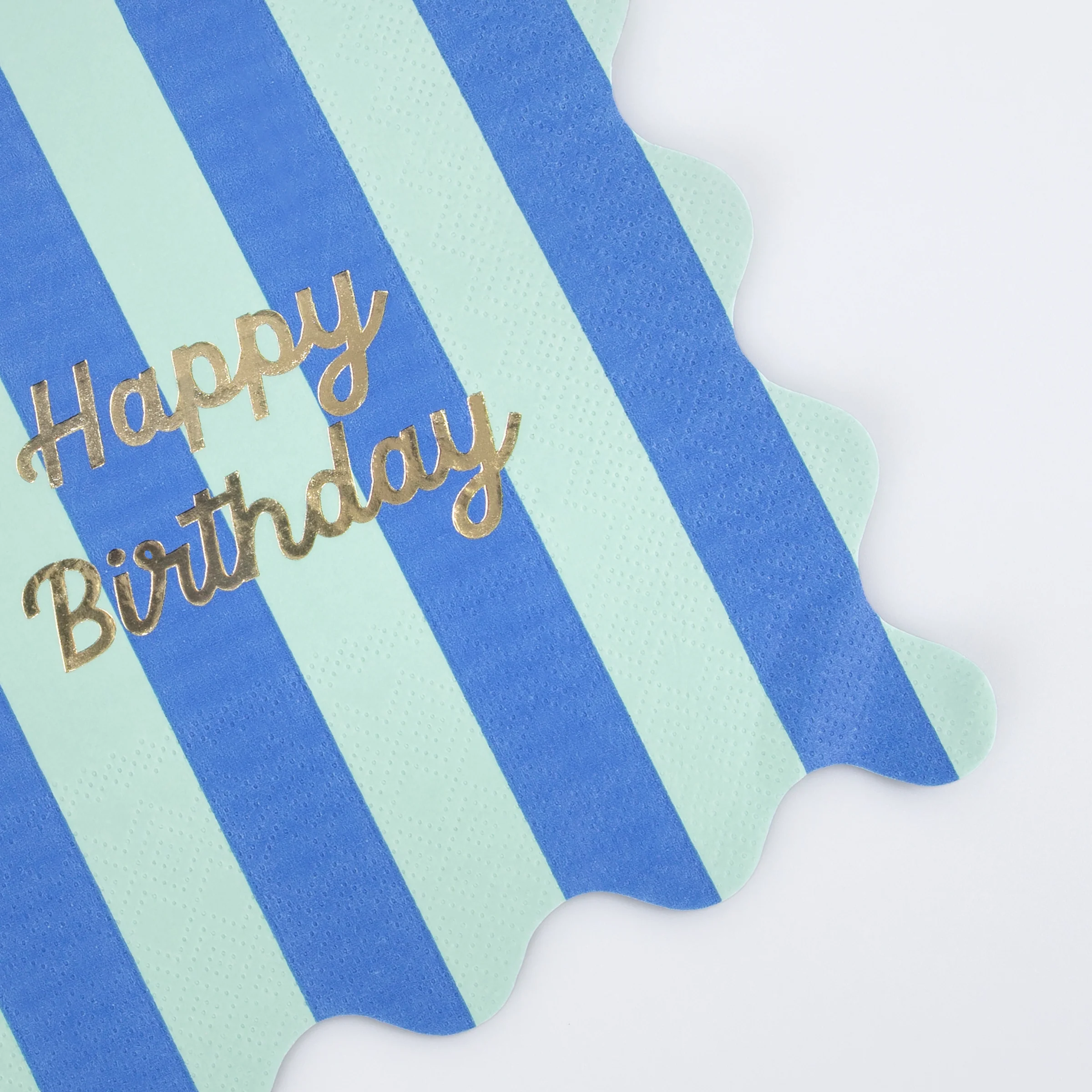 Stripe Happy Birthday Large Napkins (x 16) - Image 2