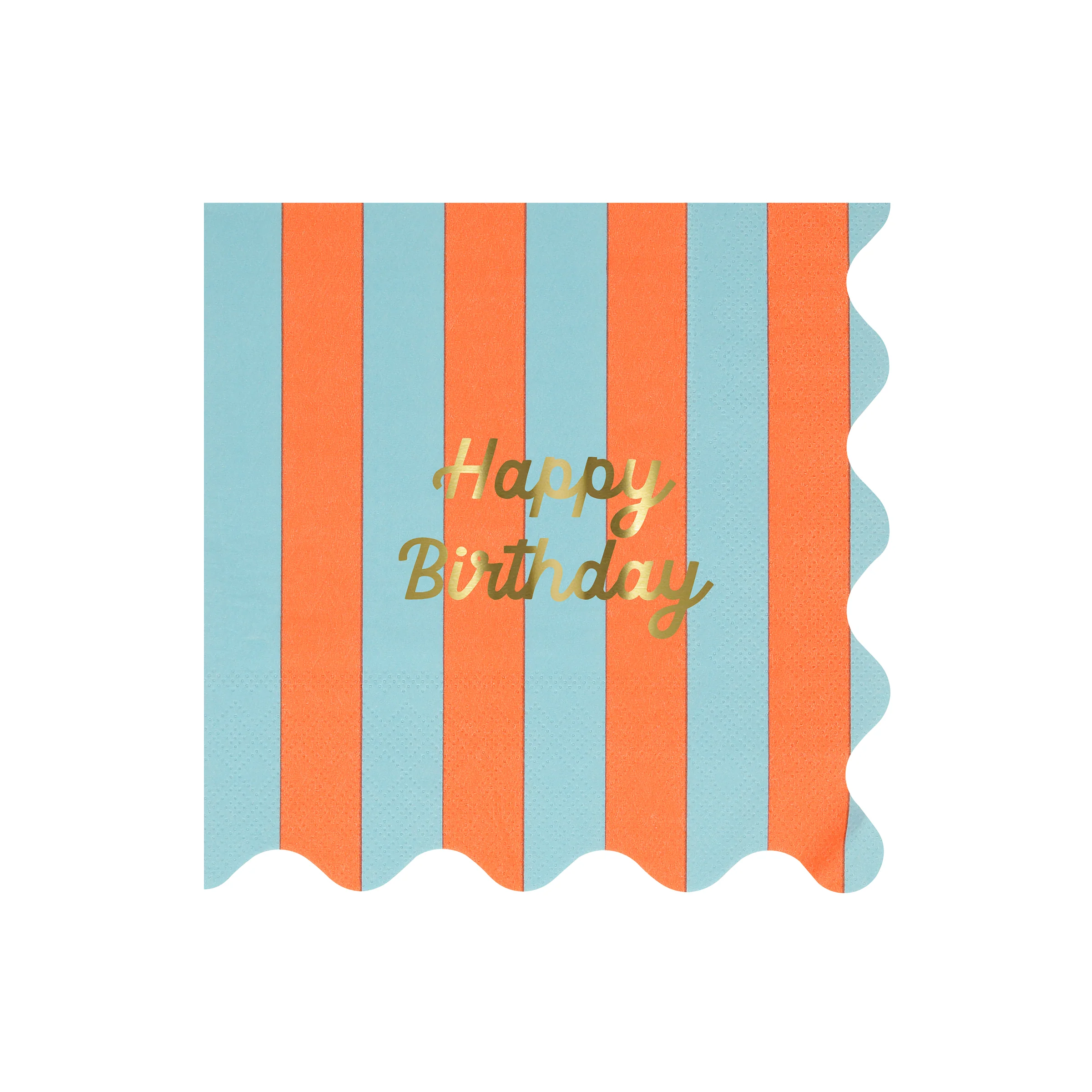 Stripe Happy Birthday Large Napkins (x 16) - Image 6