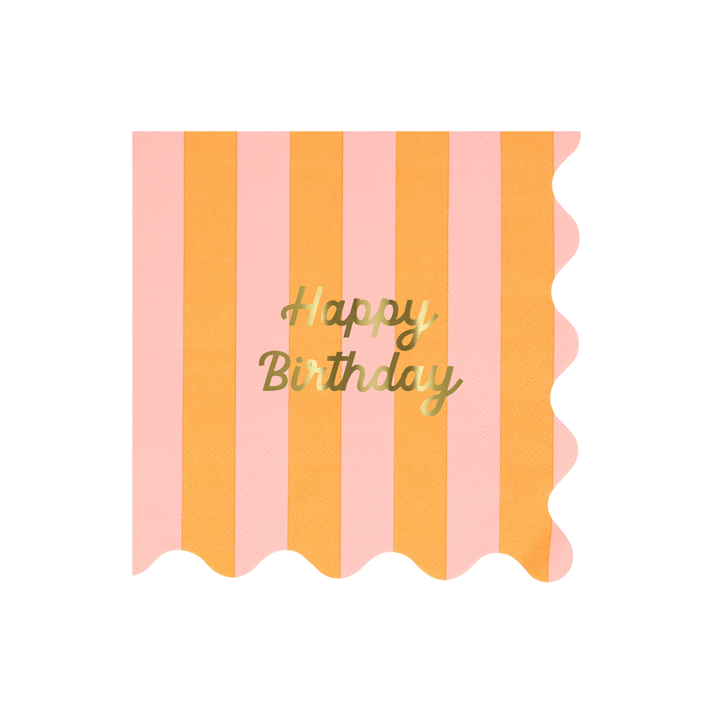 Stripe Happy Birthday Large Napkins (x 16) - Image 7