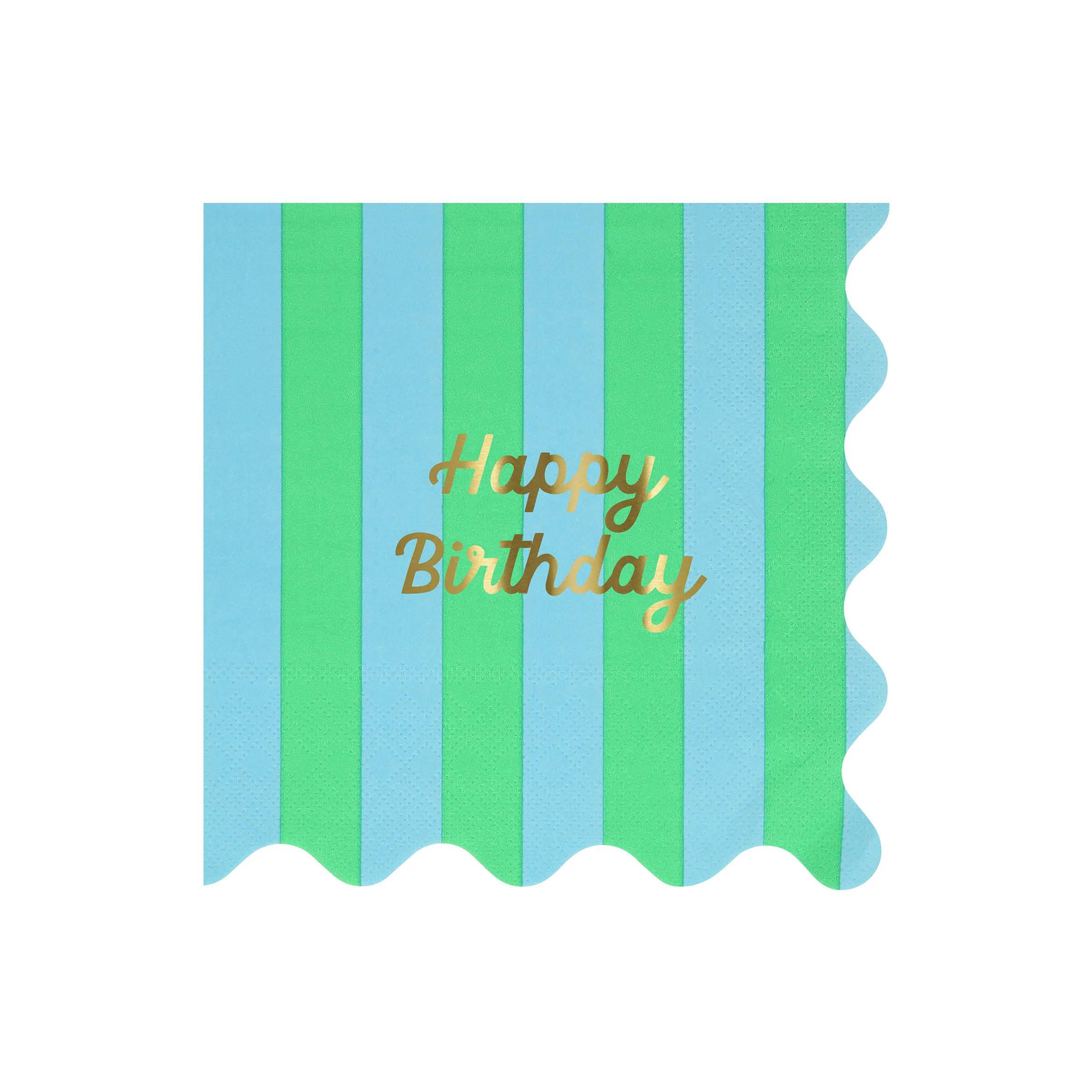 Stripe Happy Birthday Large Napkins (x 16) - Image 8