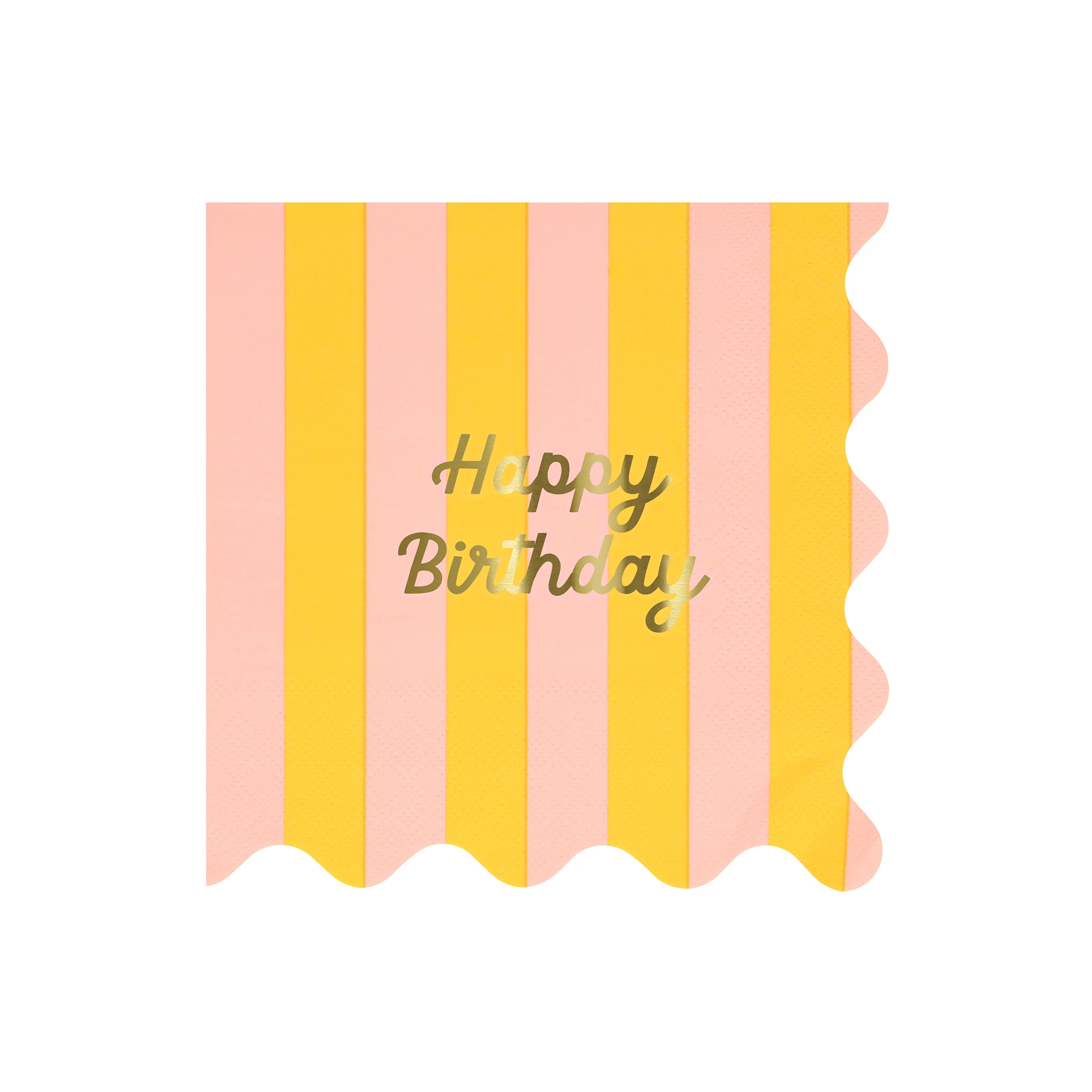 Stripe Happy Birthday Large Napkins (x 16) - Image 9
