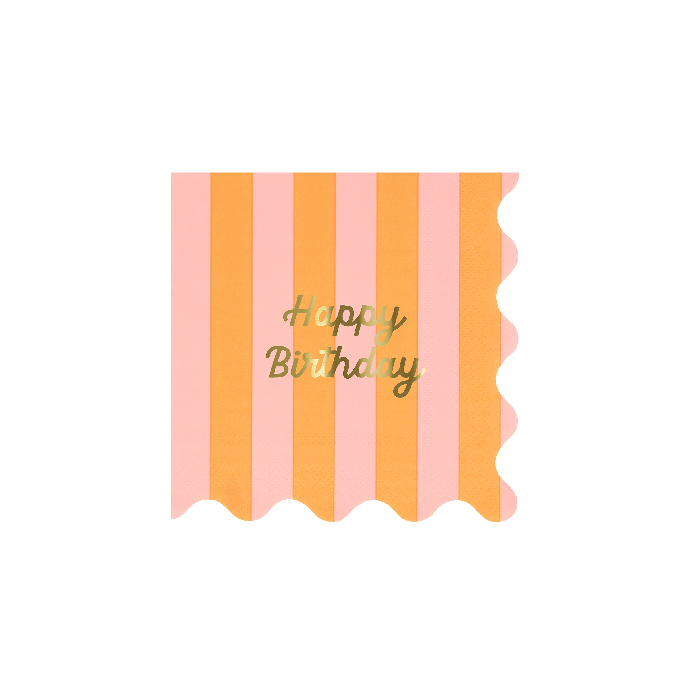 Stripe Happy Birthday Small Napkins (x 16) - Image 10