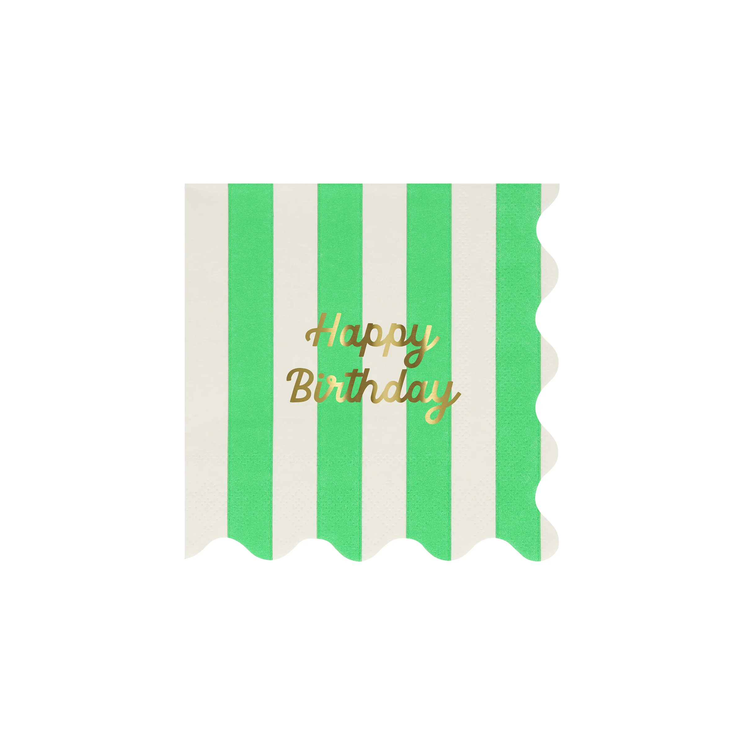 Stripe Happy Birthday Small Napkins (x 16) - Image 4