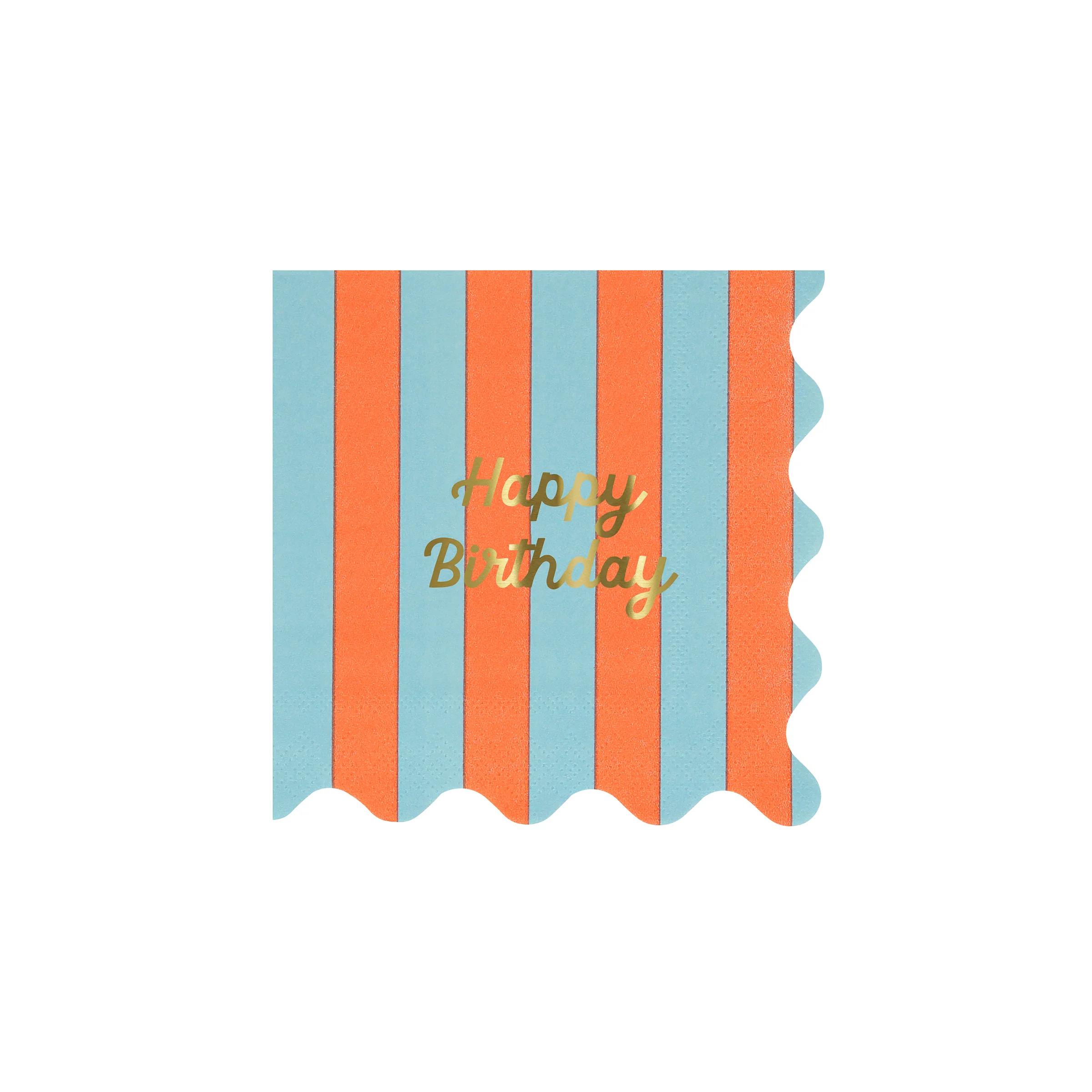 Stripe Happy Birthday Small Napkins (x 16) - Image 8