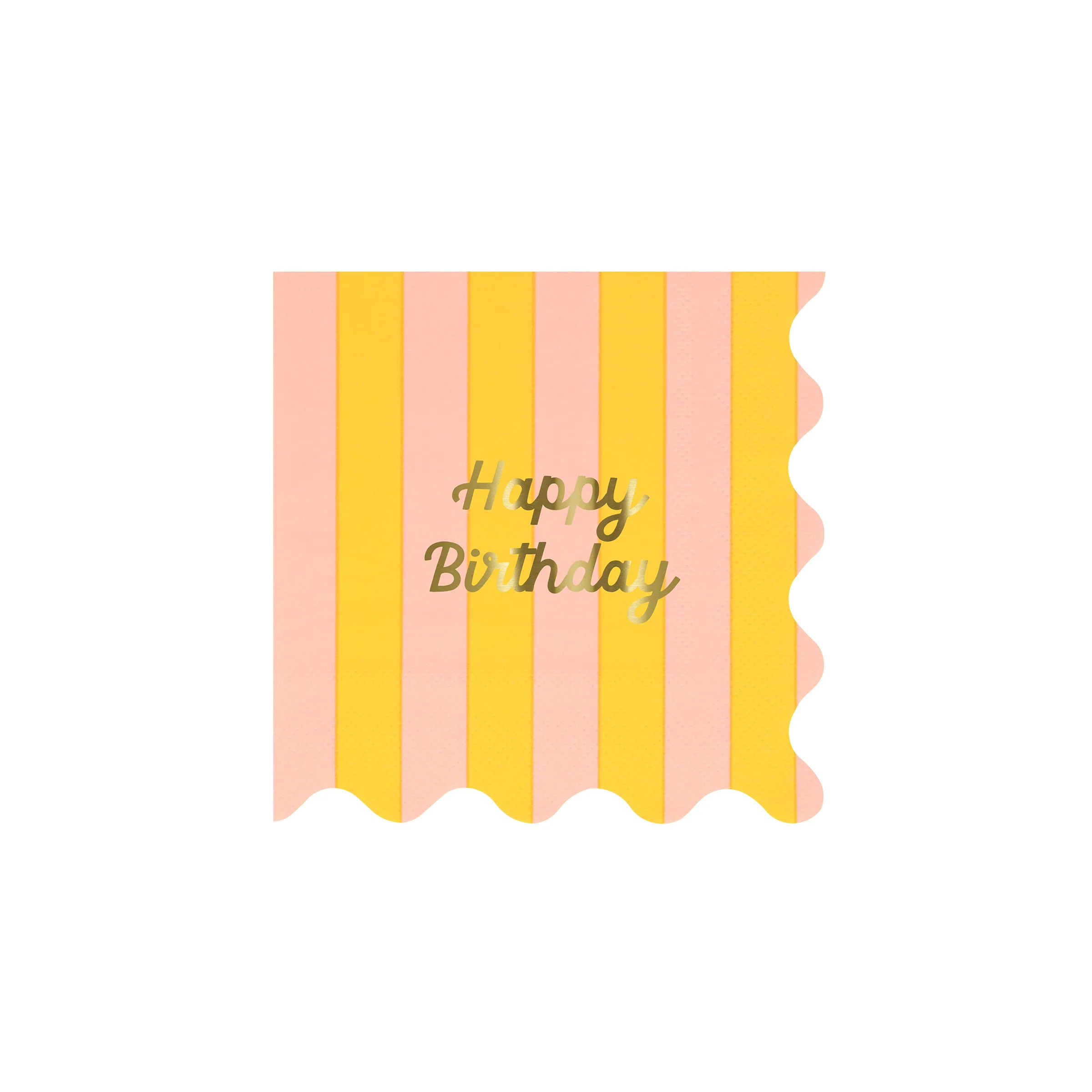 Stripe Happy Birthday Small Napkins (x 16) - Image 9