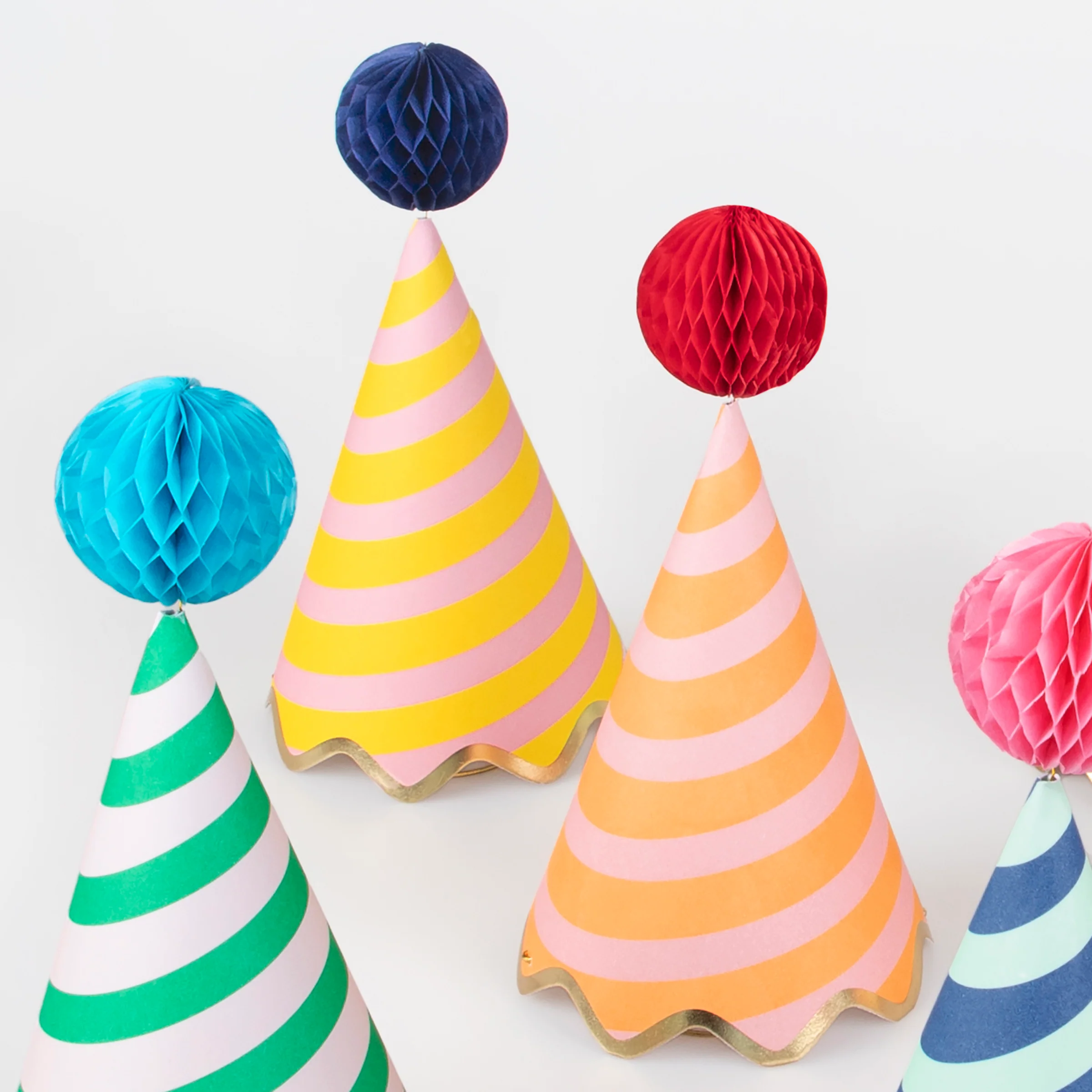 Stripe Party Hats (x 8) - Image 3