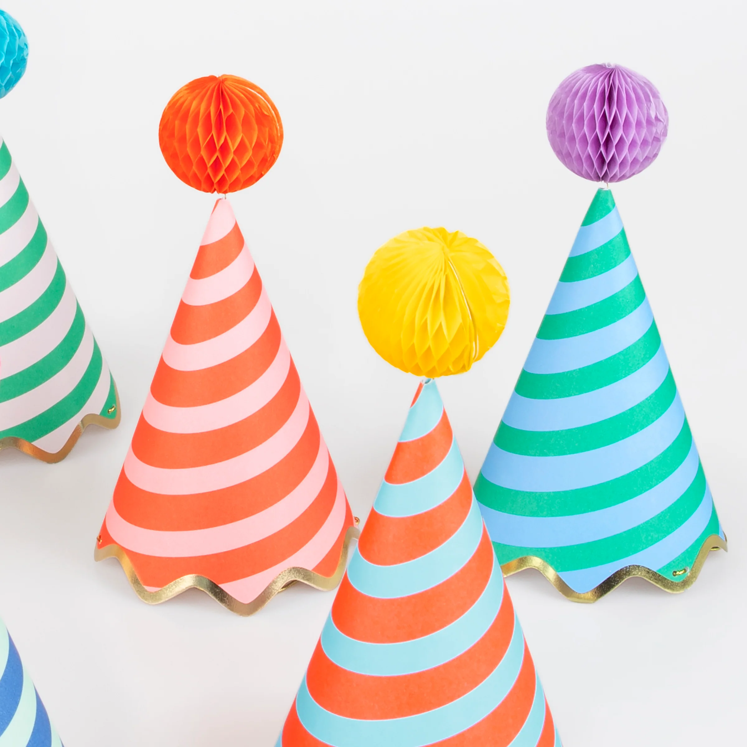 Stripe Party Hats (x 8) - Image 4