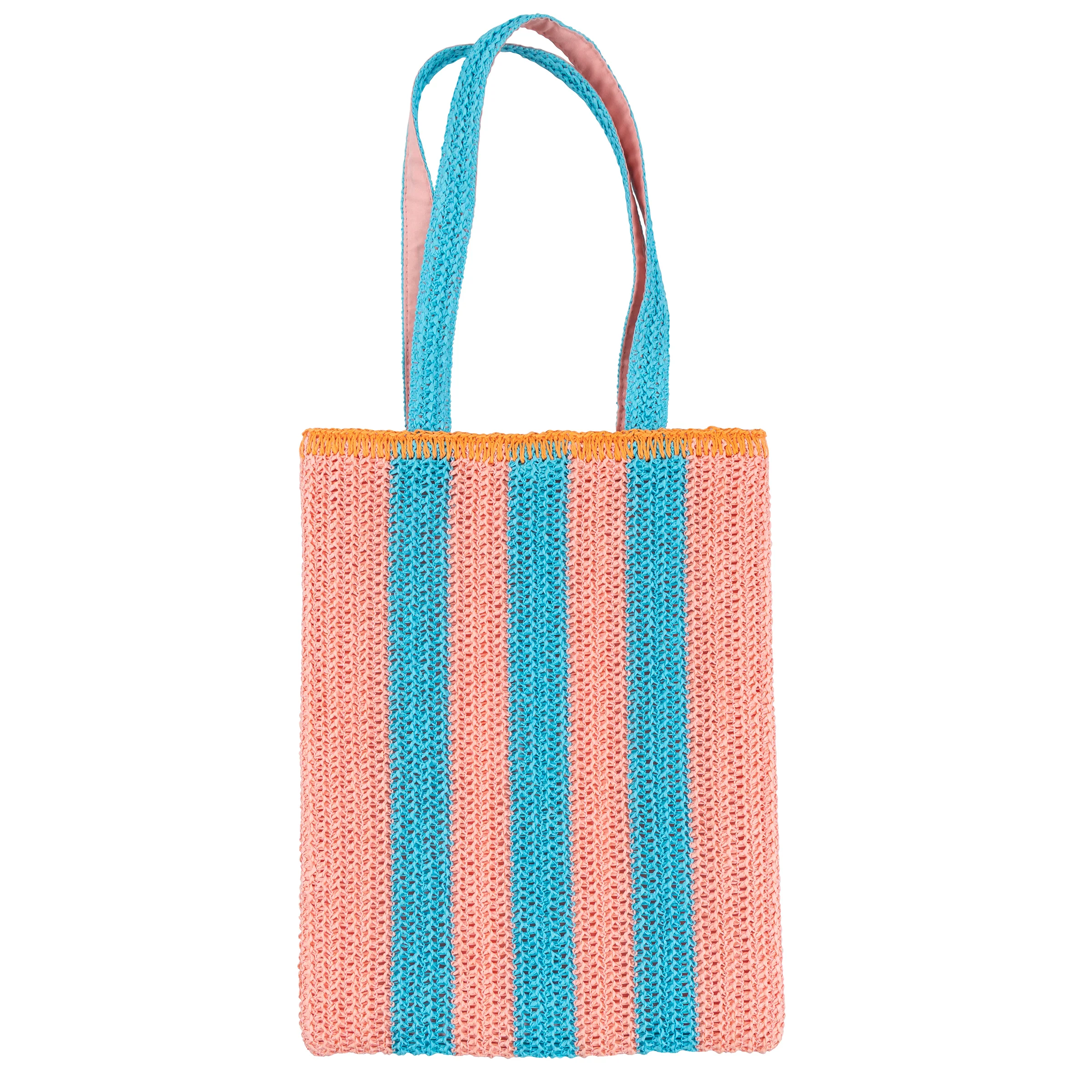 Striped Raffia Happy Tote Bag - Image 6