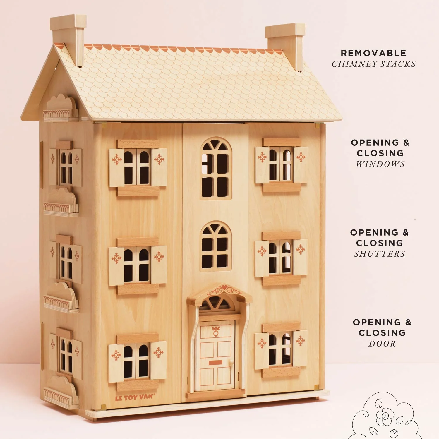 The Grand Natural Wood Dolls House - Image 2