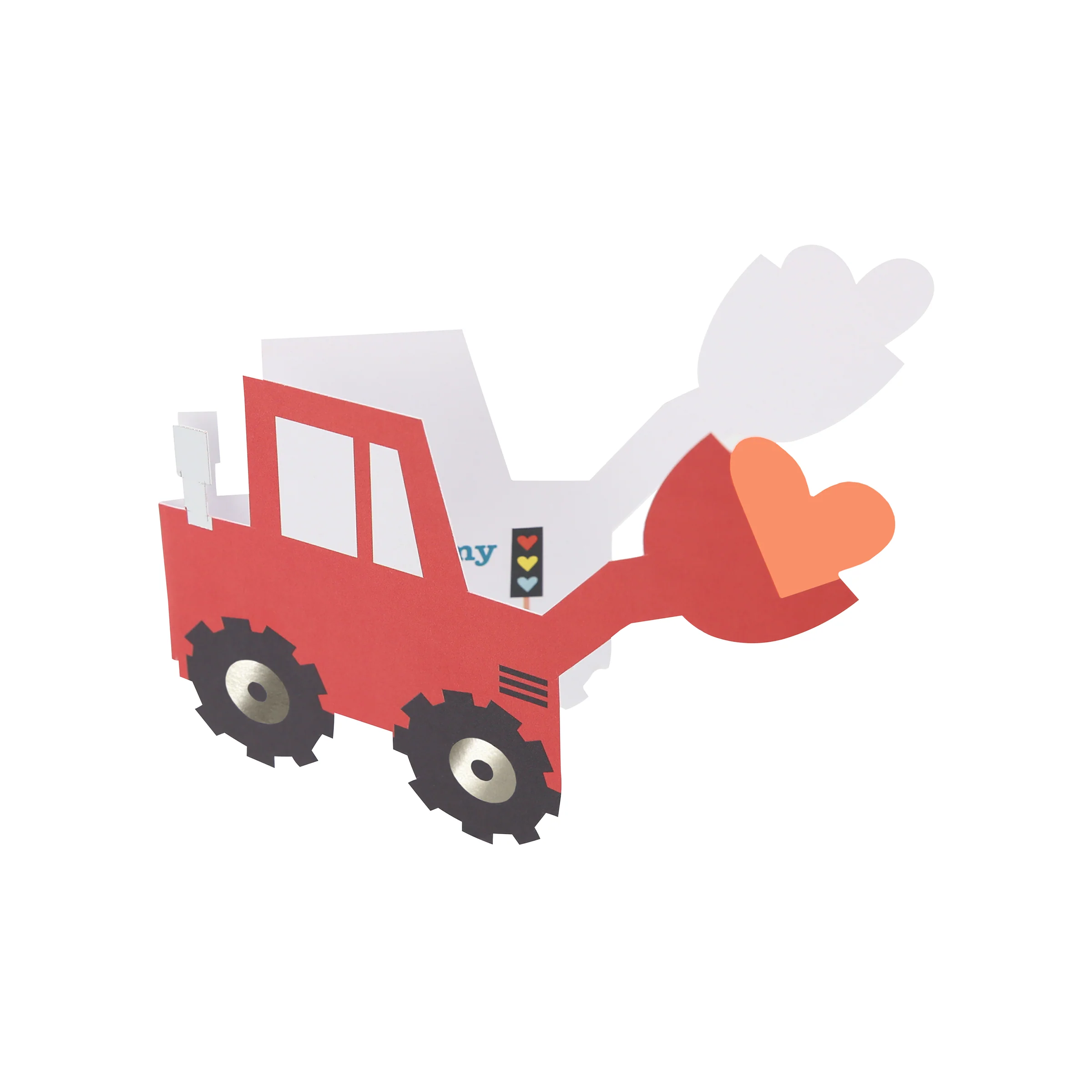 Truck Kids Valentine's Cards & Stickers Set (x 24) - Image 6