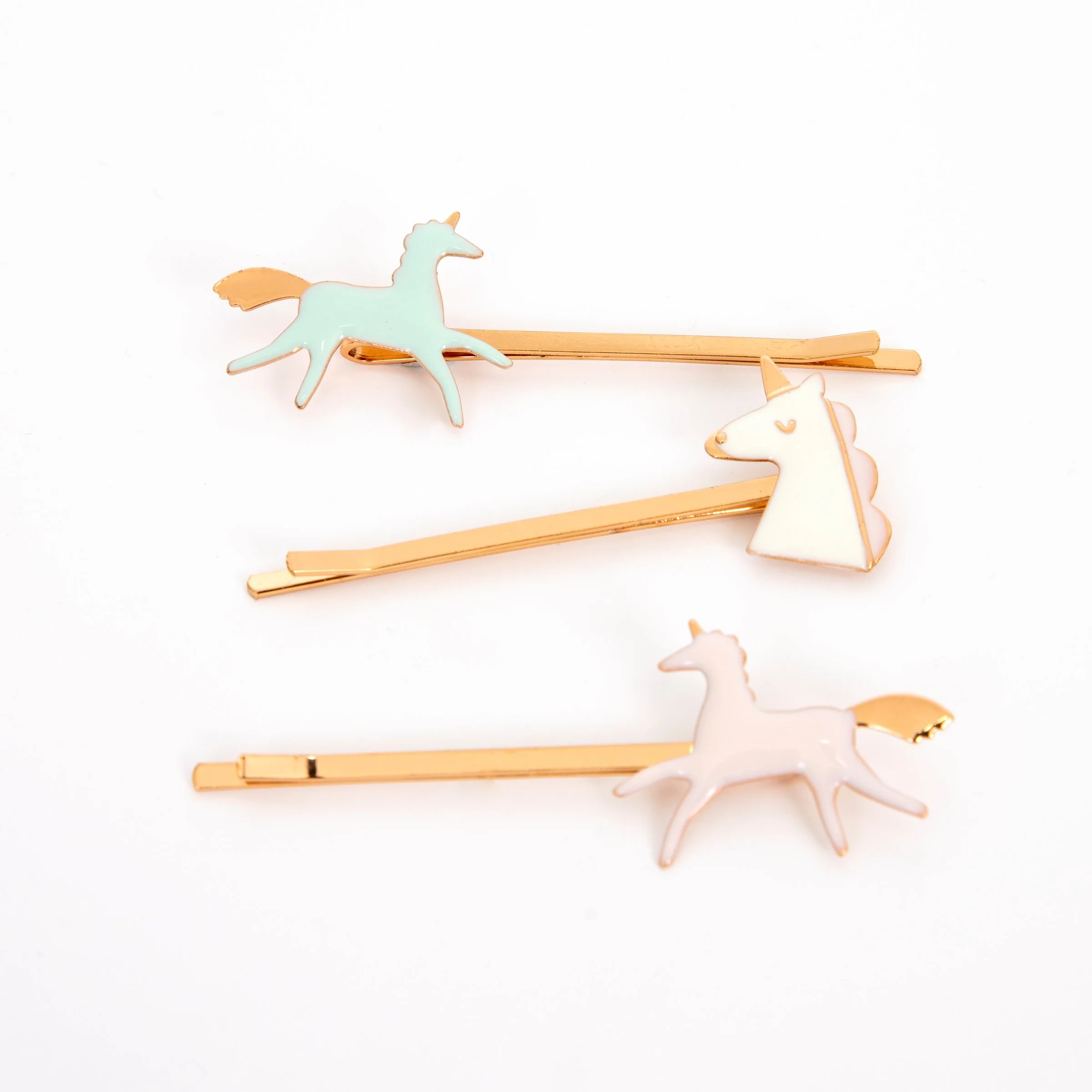 Unicorn Enamel Hair Slides (x 6) - Image 3