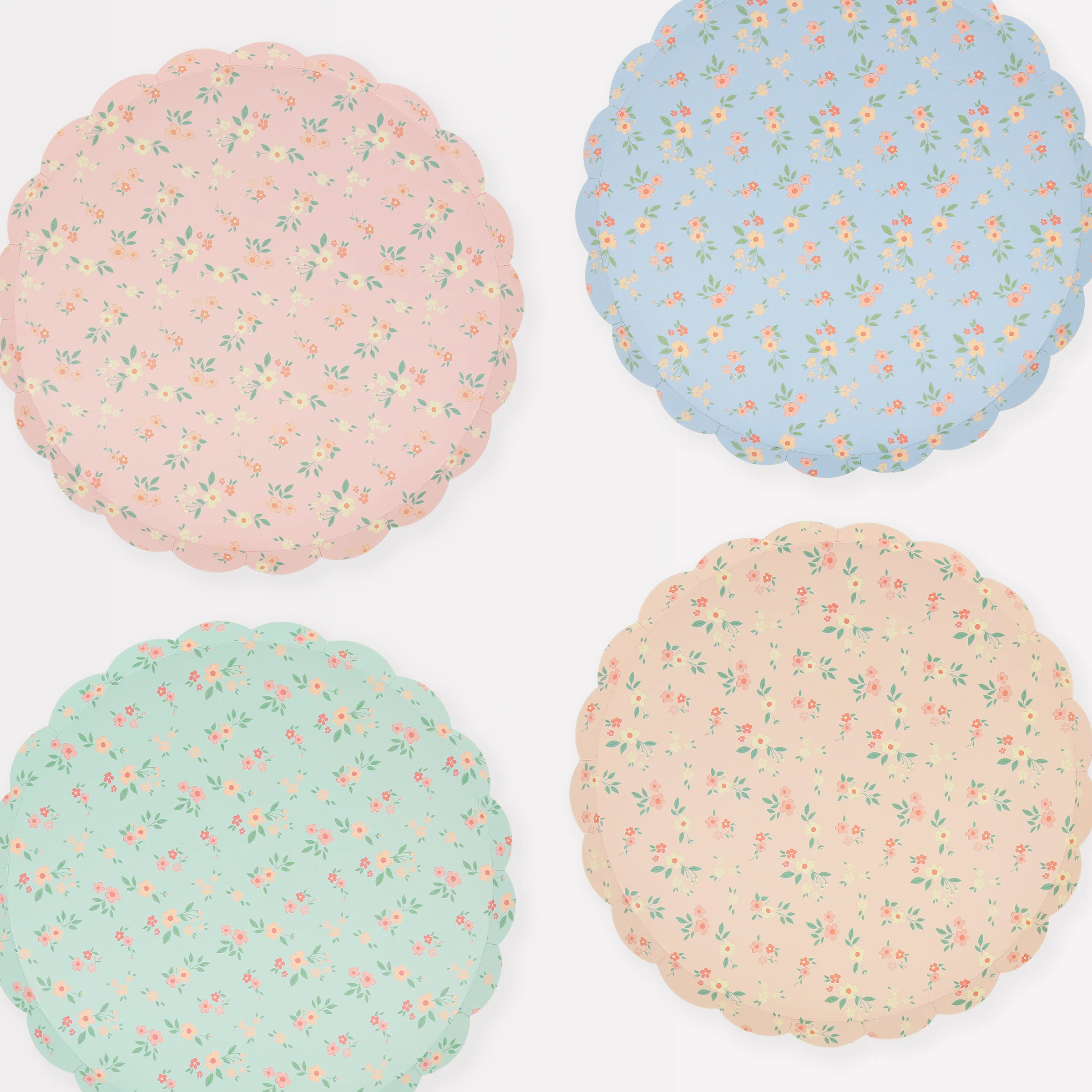 Vintage Ditsy Side Plates (x 8)