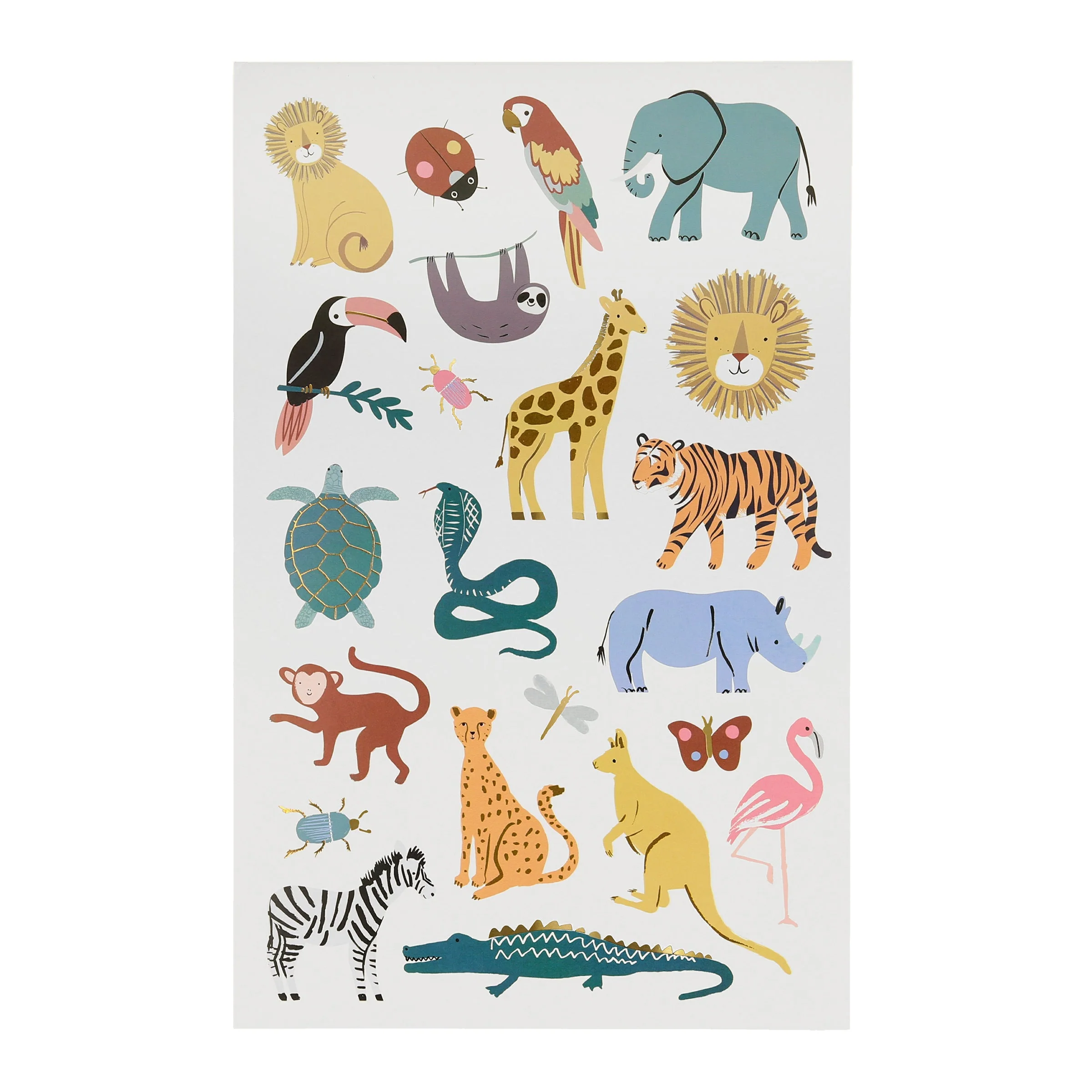 Wild Animals Temporary Tattoo Sheets (x 2 sheets) - Image 2