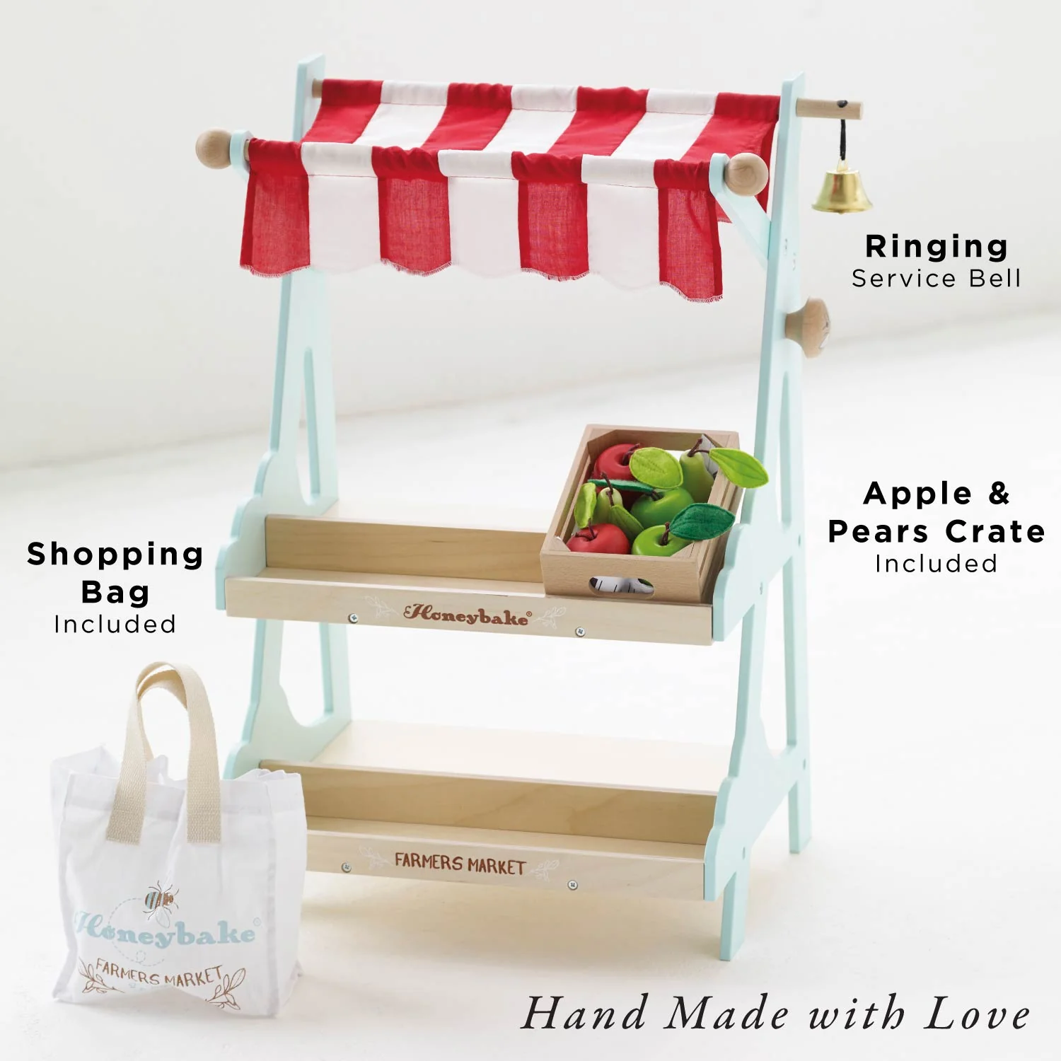 Wooden Market Stall & Fruit Play Food Crate - Image 2